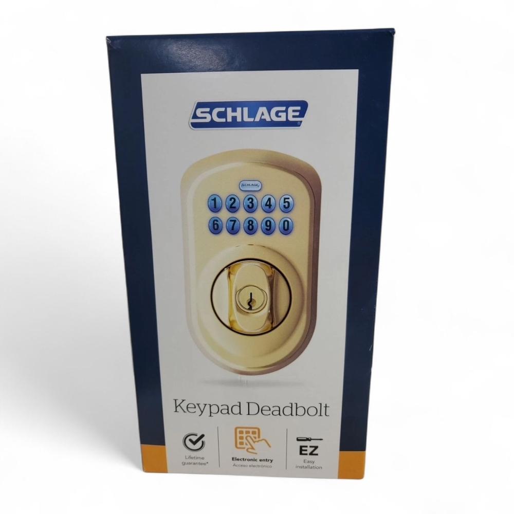 Schlage Gold Keypad Deadbolt - Electronic Entry